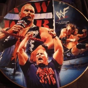 Stone Cold Steve Austin collectors plate.. Authentic and signed...